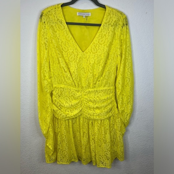 Endless Rose Lace Lace Ruched A-Line Mini Dress Long Sleeve NWOT - Picture 5 of 12